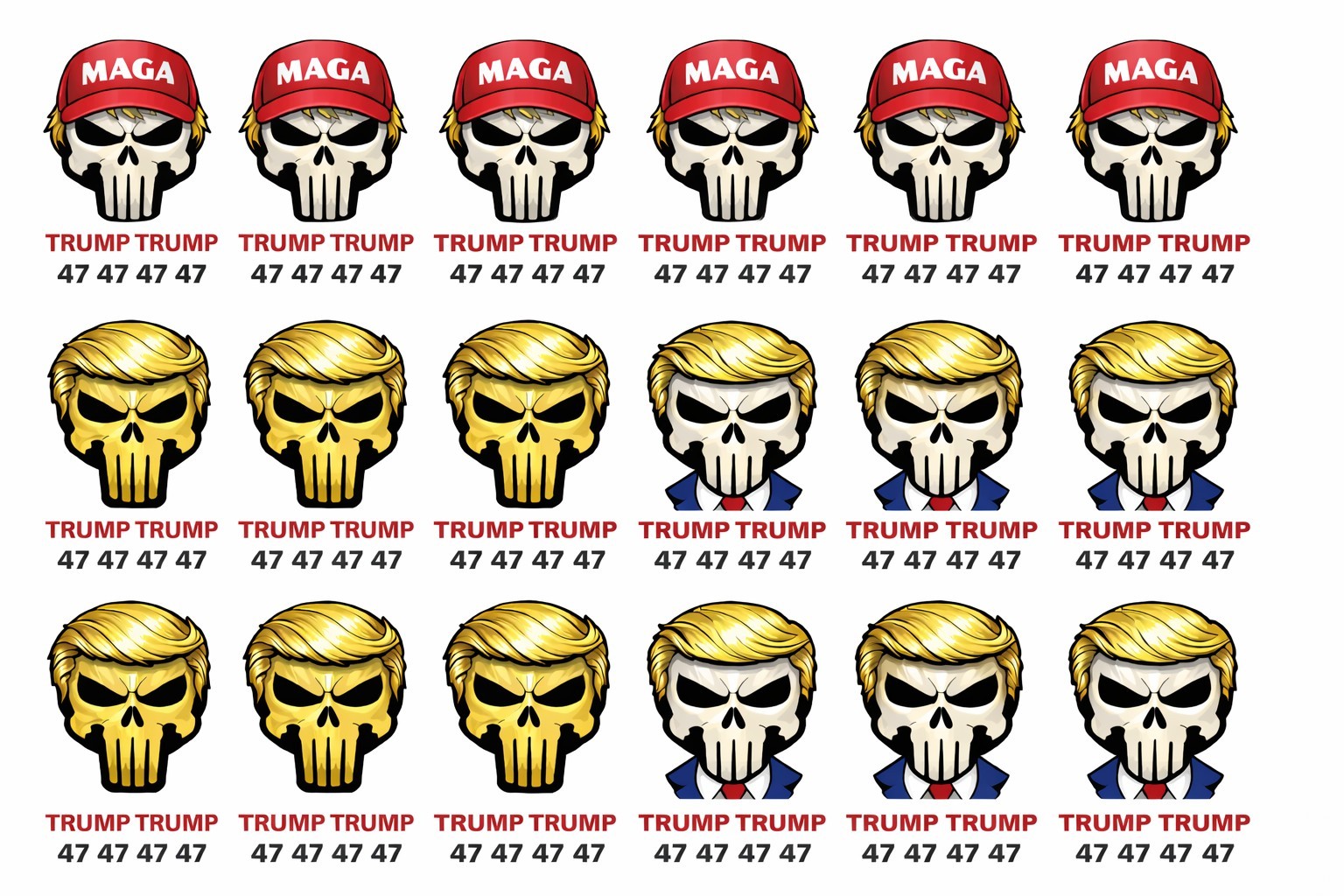 Trump 2026 Punisher!! CLEAR water slide decals1:64 scale For Hot Wheels USA!!!