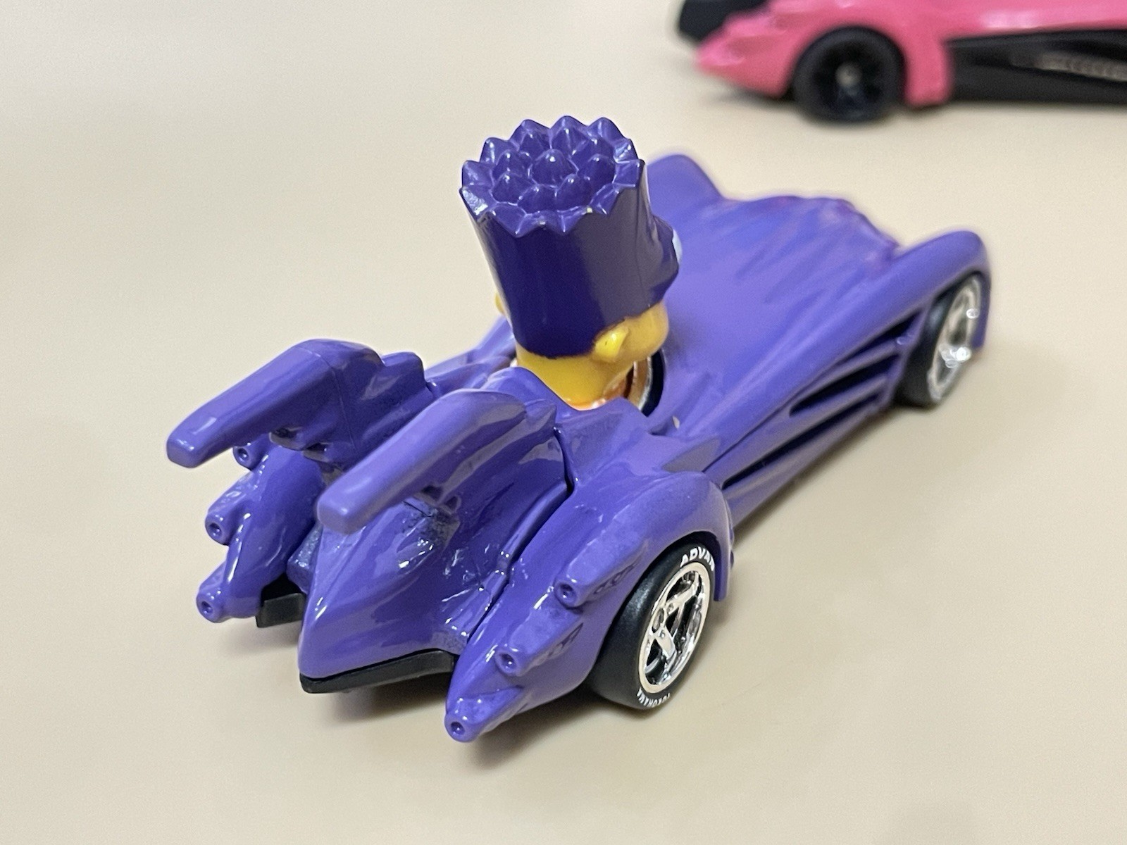 Hot Wheels The Simpsons Family Batmobile CUSTOM + CUSTOM Bartmobile
