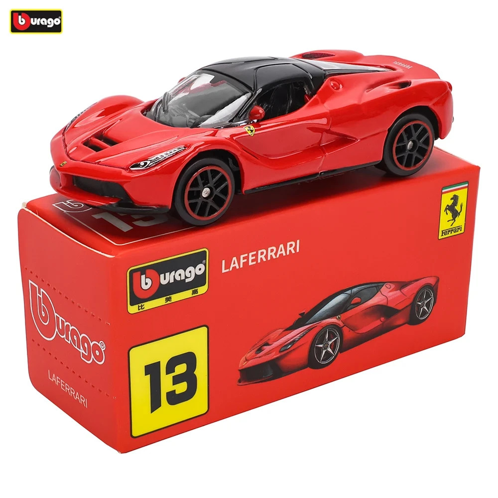 Bburago 1/64 Ferrari LAFERRARI Red Diecast Metal Racing Sports Car Ferrari RED