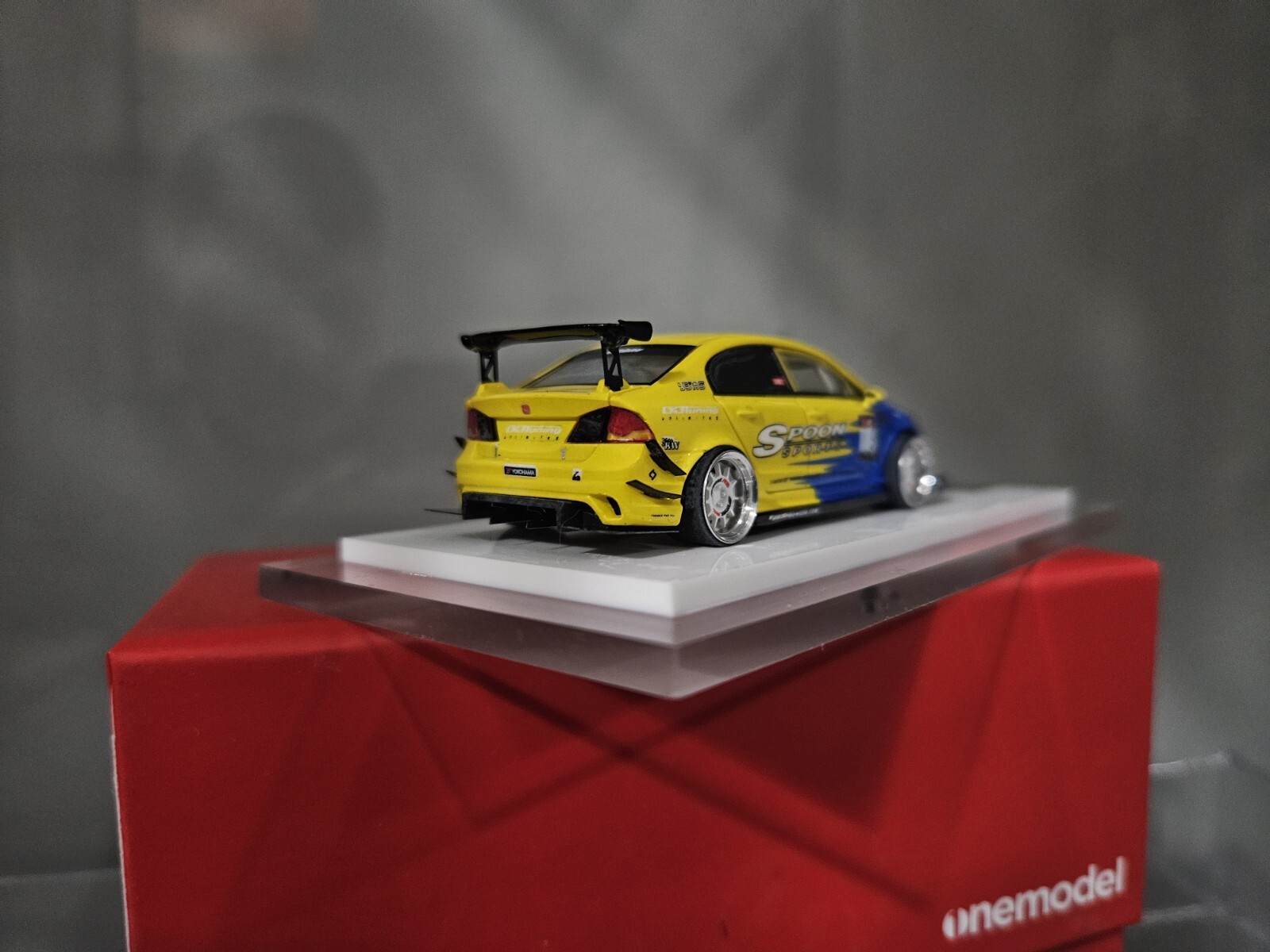 One Model 1:64 JDM Civic Type R FD2 Spoon Sports Resin Car Custom Skalwerk