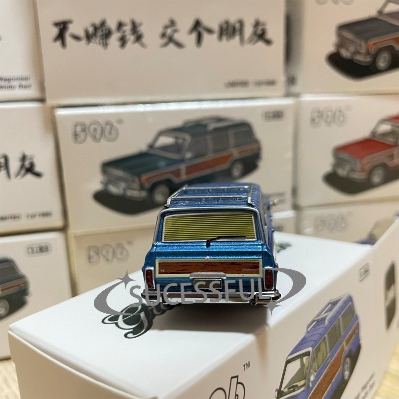 1:64 Grand Wagoneer Blue SUV Alloy Diecast Collectible Sport Car Gift
