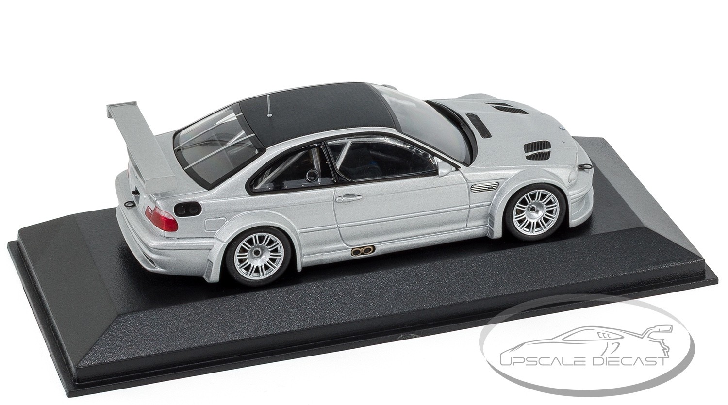 Minichamps 1/43 BMW E46 M3 GTR Street Silver w/ Carbon Roof Very RARE Brand New