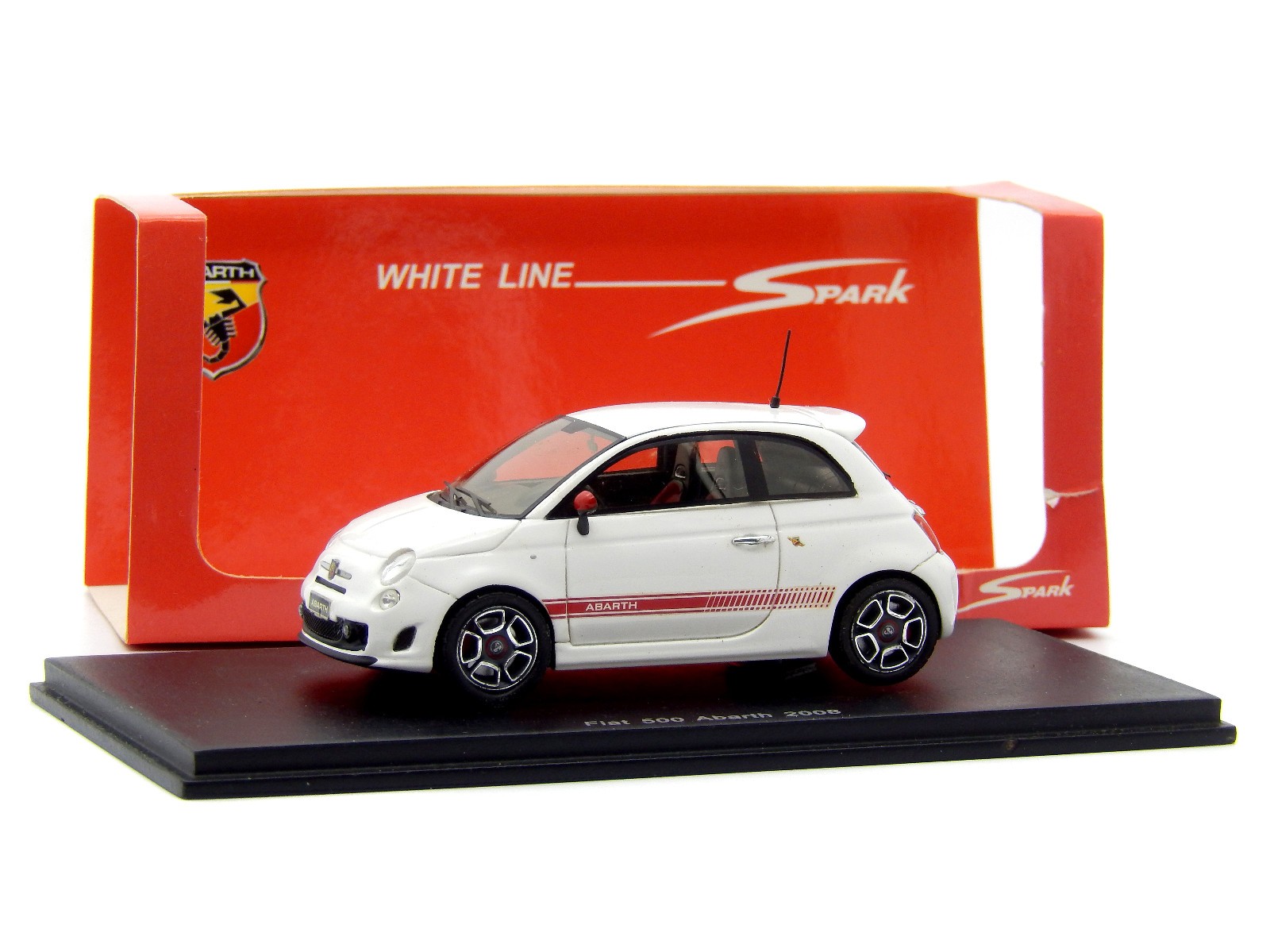 1/43 Fiat 500 Abarth 2008 White Spark Models Resin Scale Model S1342 Rare