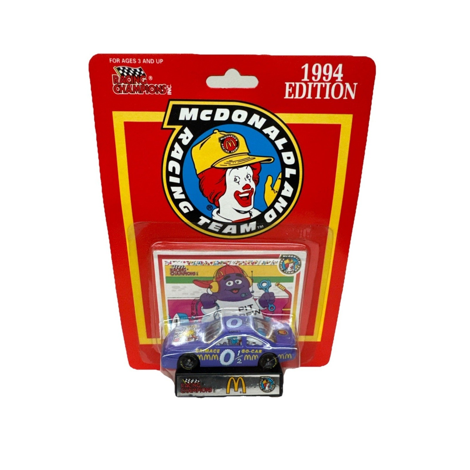 Racing Champions McDonald Land Racing Team Grimace Go Car Diecast 1994 Sealed