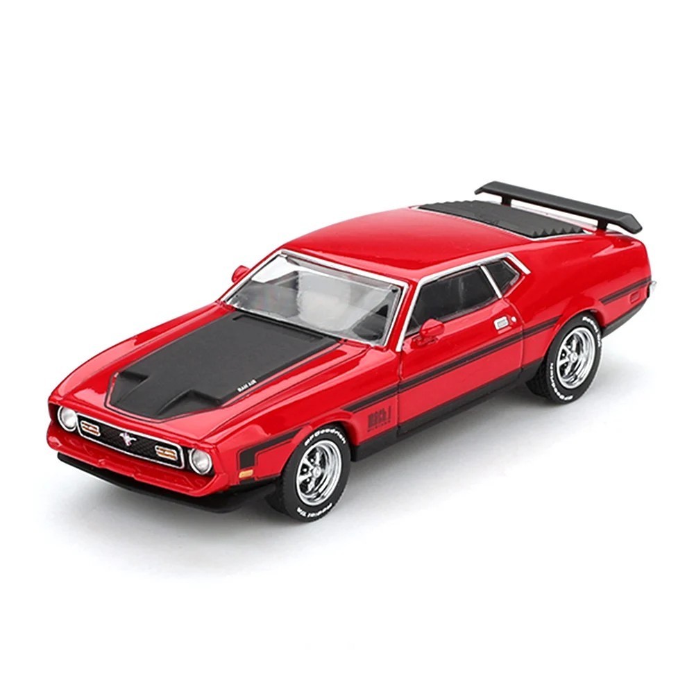Mini GT 1:64 Ford Mustang Mach 1 1971 Race Red Diecast Model Car MGT01122