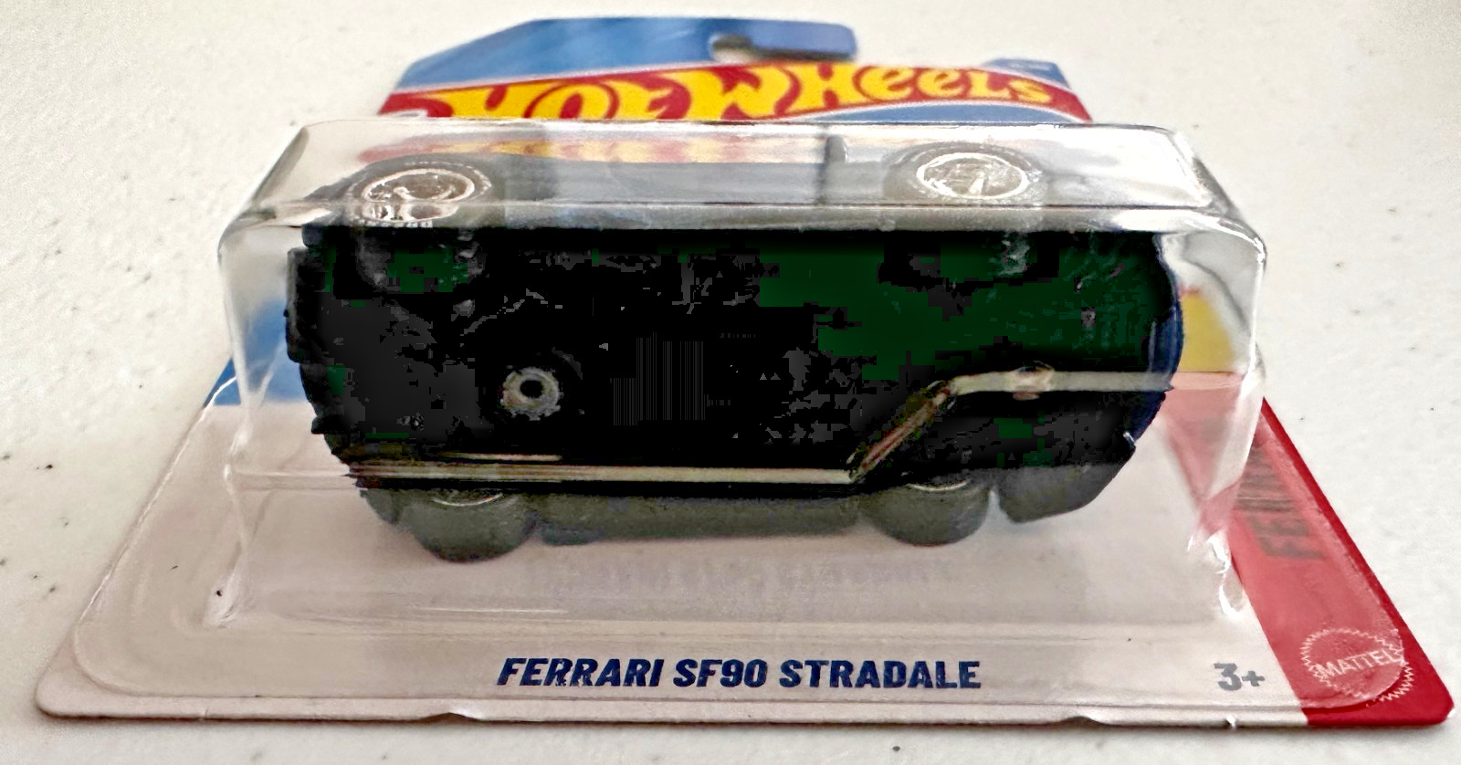 2026 Hot Wheels Basic Series Ferrari SF90 Stradale Rubber Tire Wheel Swap Carded