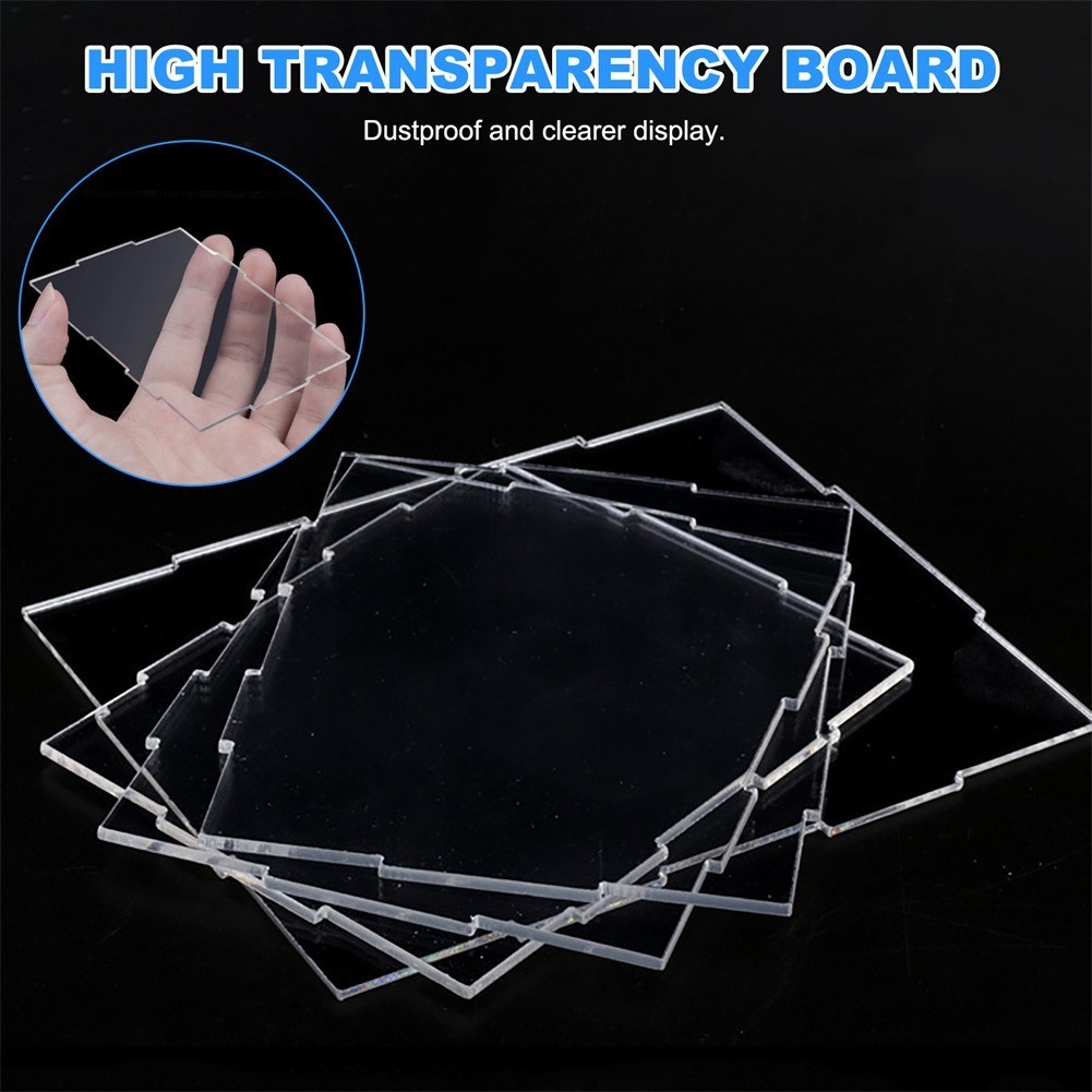 1-6x Acrylic Model Car Display Case 1:24 Display Box for Dustproof Showcase