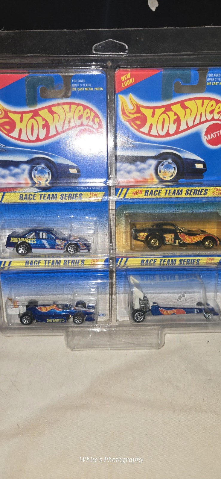 1994 Hot Wheels Race Team Series Complete 4 Car Set Lumina Stocker Dragster