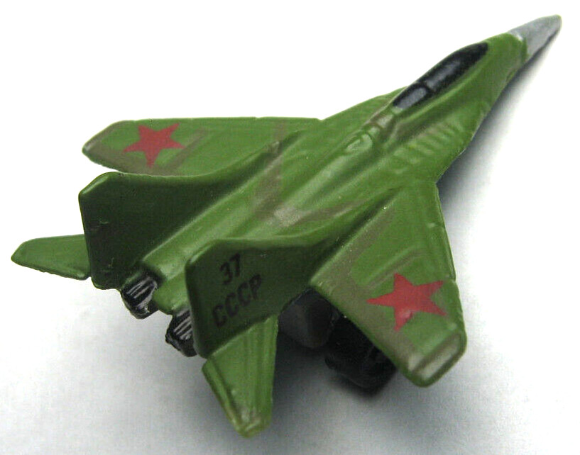 1989 FUNRISE MICRO MACHINES GREEN 1.5″ MILITARY FIGHTER JET AIRPLANE 37 CCCP
