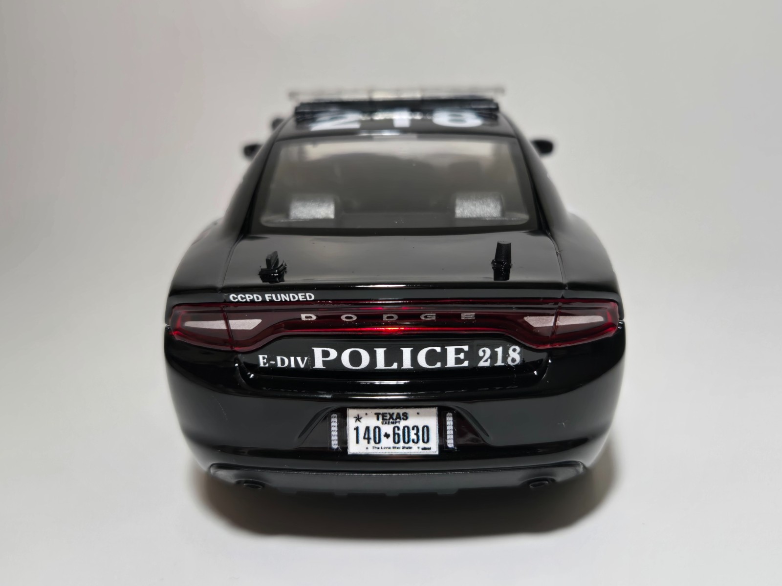 Custom 1/24th Fort Worth, Texas Police 2023 Dodge Charger Pursuit diecast model
