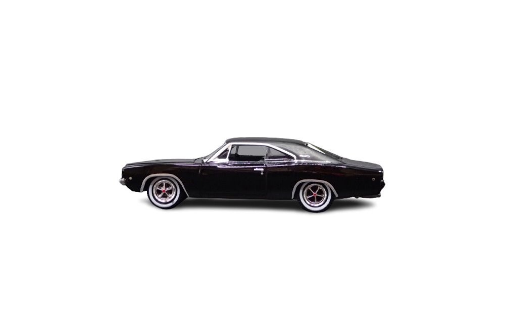 1968 Dodge Charger R/T – Black Diecast 1:64 Scale Model – Greenlight 44724