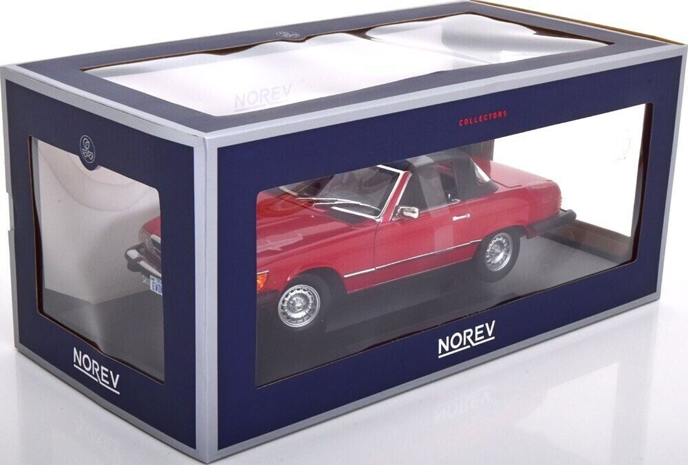 NOREV 1979 Mercedes 450SL USA Version (R107) Cabriolet Red 1:18*Brand New!