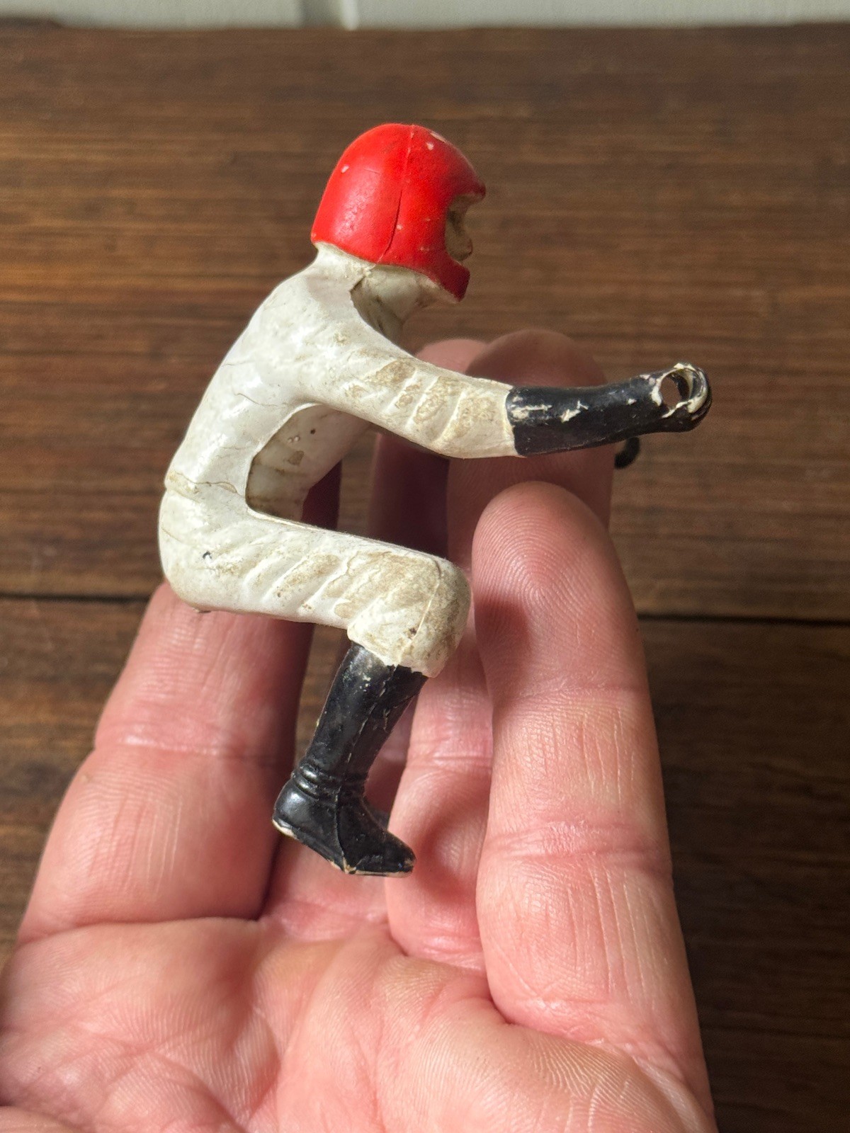 Vintage 1950’s Rubber / Plastic Motorcyclist Figurine Toy Part 75mm tall Tin Toy