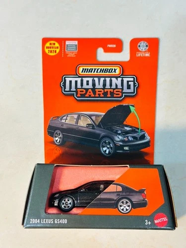 2026 Matchbox Moving Parts 2004 Lexus GS400 Black with Tan Interior Aristo NEW