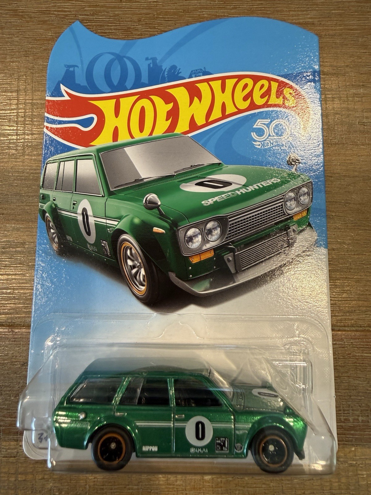 Hot Wheels ’71 DATSUN BLUEBIRD 510 WAGON 2018 LEGENDS TOUR GREEN – CRACK BLISTER