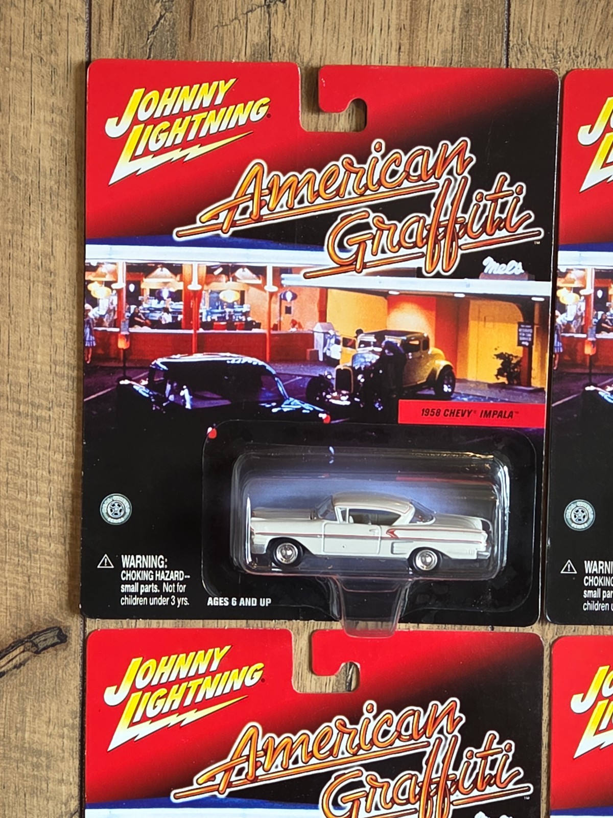 4 Johnny Lightning American Graffiti Chevy Impala, Custom Chevy, Nomad, Bel Air