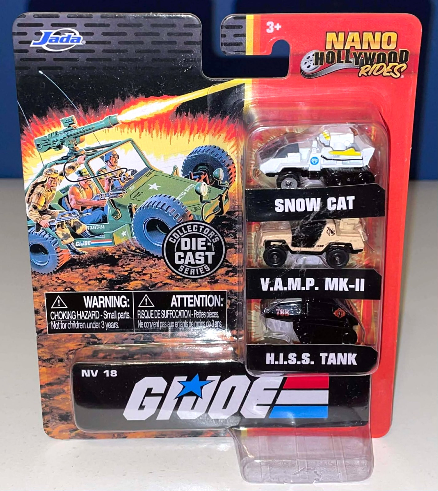 Jada Nano Hollywood Rides GI JOE 1:87 Diecast 3 Pack MOC VAMP Snow Cat HISS Tank
