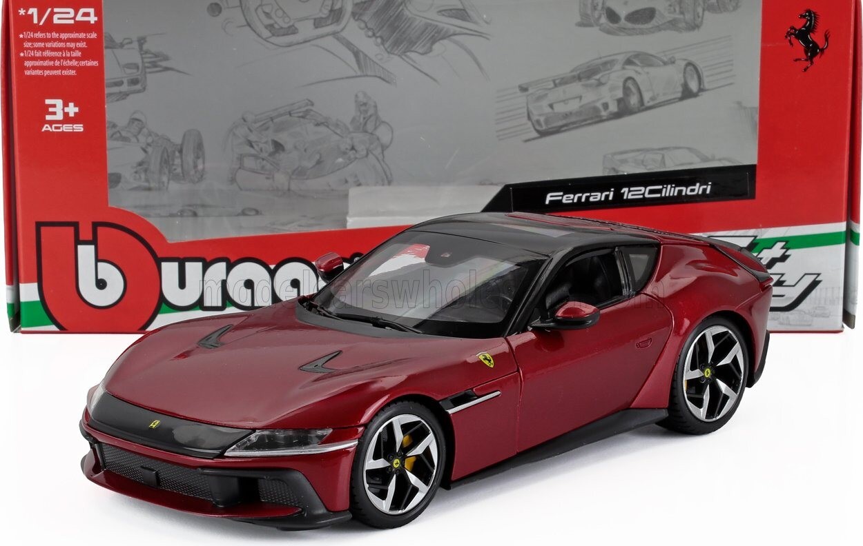 2024 Ferrari 12Cilindri V12 830cv Red in 1:24 scale by Bburago