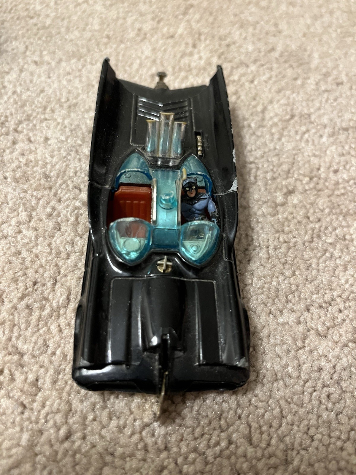 Corgi Batmobile Batman Black/Blue Diecast Toy Car w/ Batman Figure Lincoln
