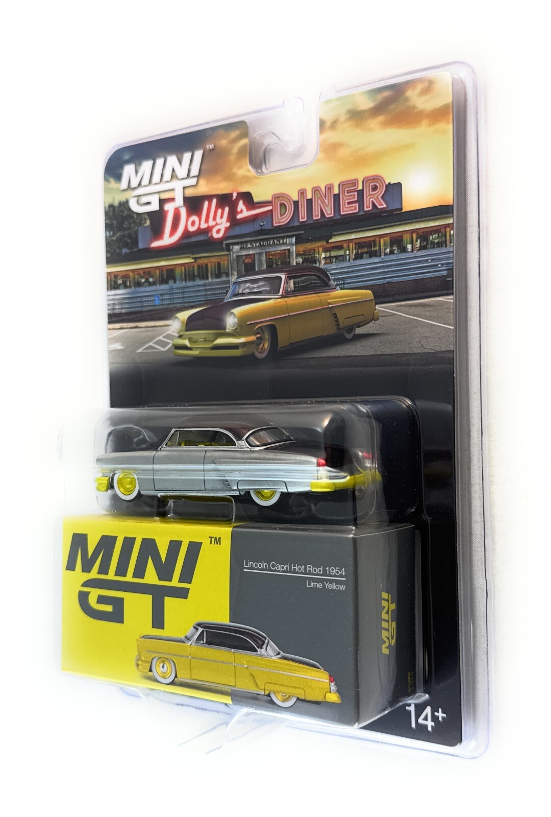 MINI GT Lincoln Capri Custom Hot Rod 1954 Lime Yellow MGT00794 1/64 CHASE