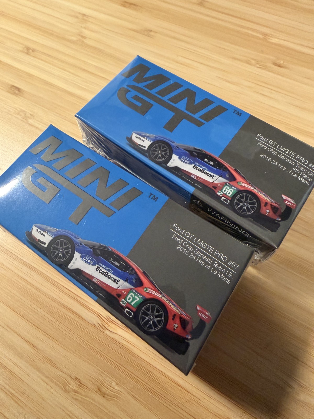 MINI GT FORD LMGTE # 66 AND #67 CHIP GANASSI TEAM UK 24 HRS OF LA MANS 2016