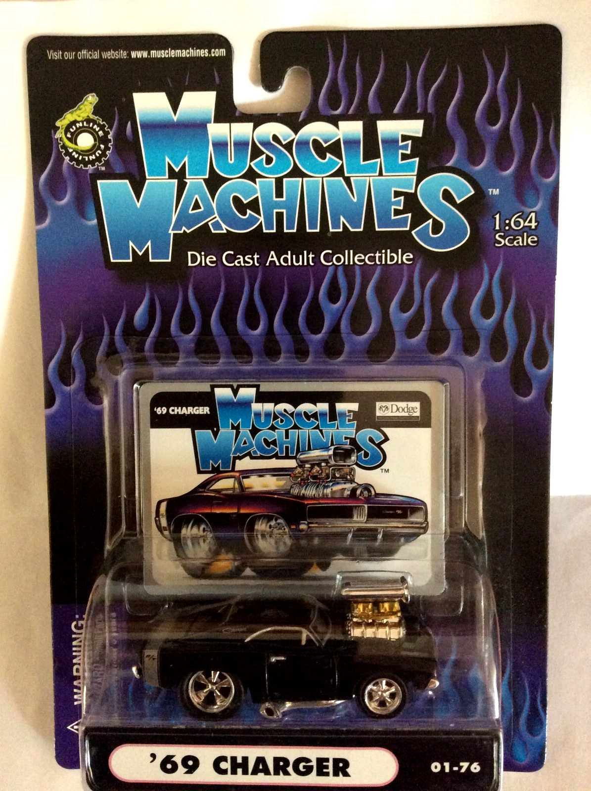 MUSCLE MACHINES 1969 DODGE CHARGER 1/64 69 CHARGER – BLACK