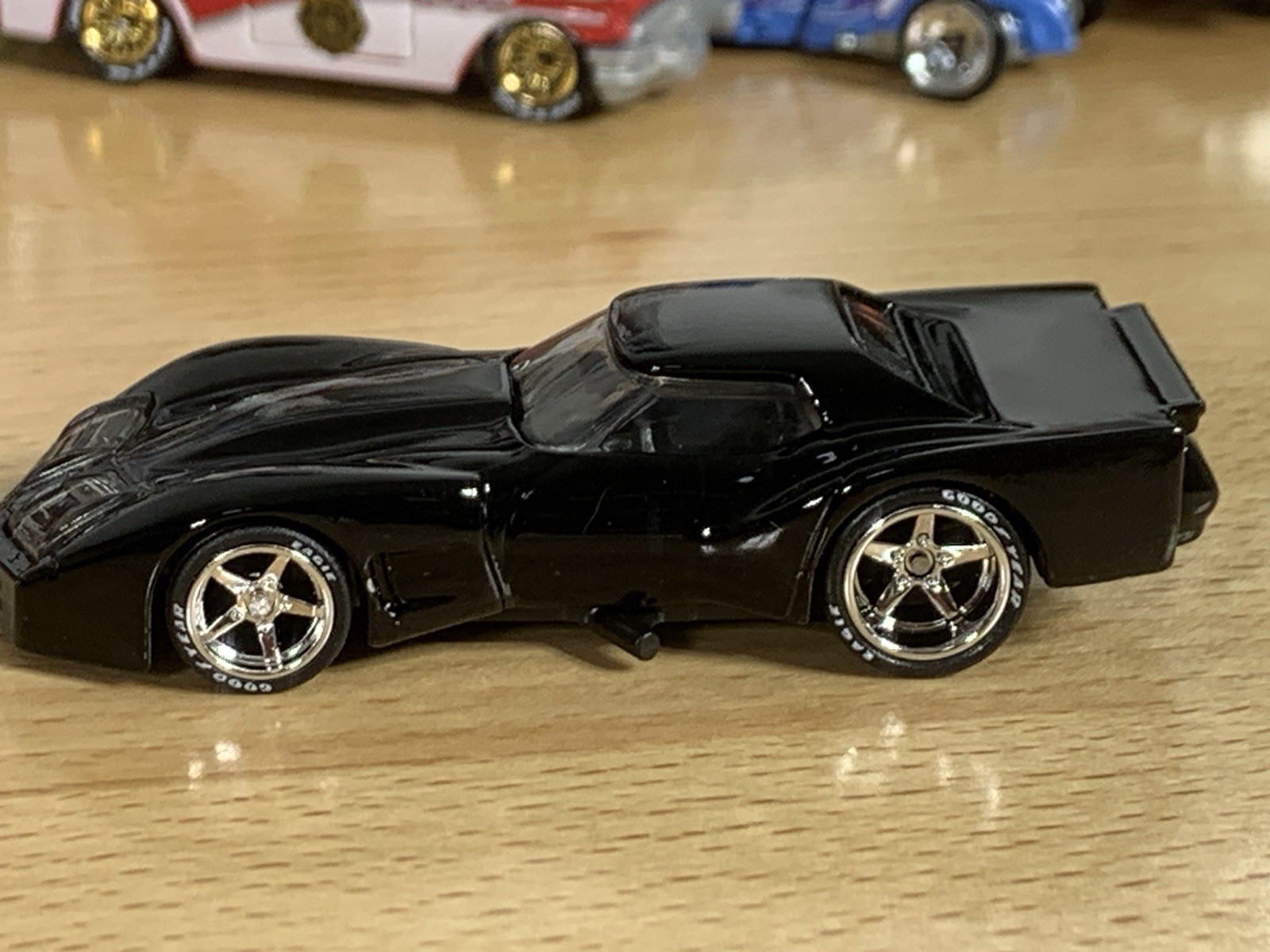 Hot Wheels Customized ‘76 Greenwood Corvette Jet Black Wheel Swap