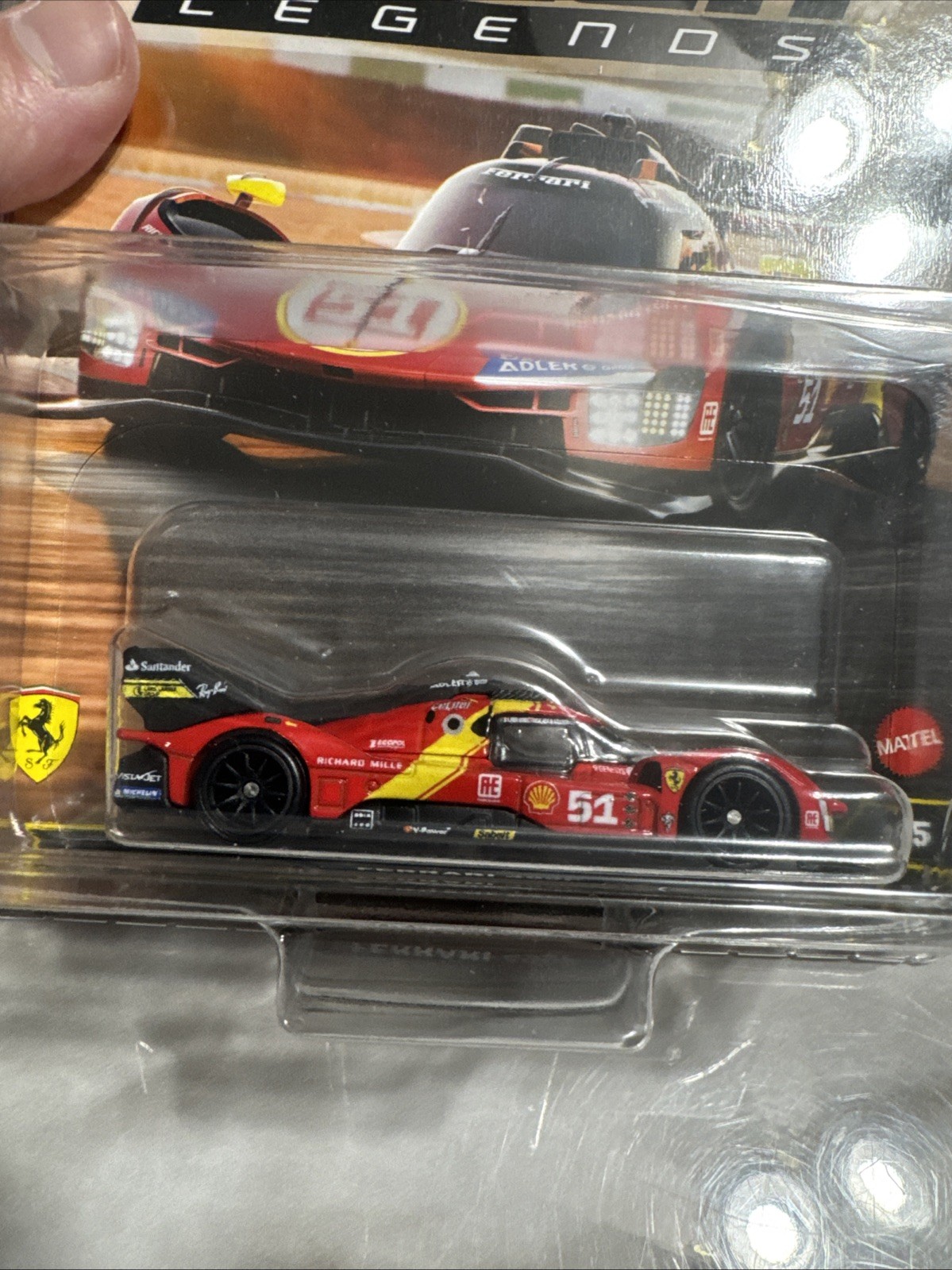 1/64 HOT WHEELS CIRCUIT LEGENDS PREMUIM 2/5 FERRARI 499P #51 RED In Protector