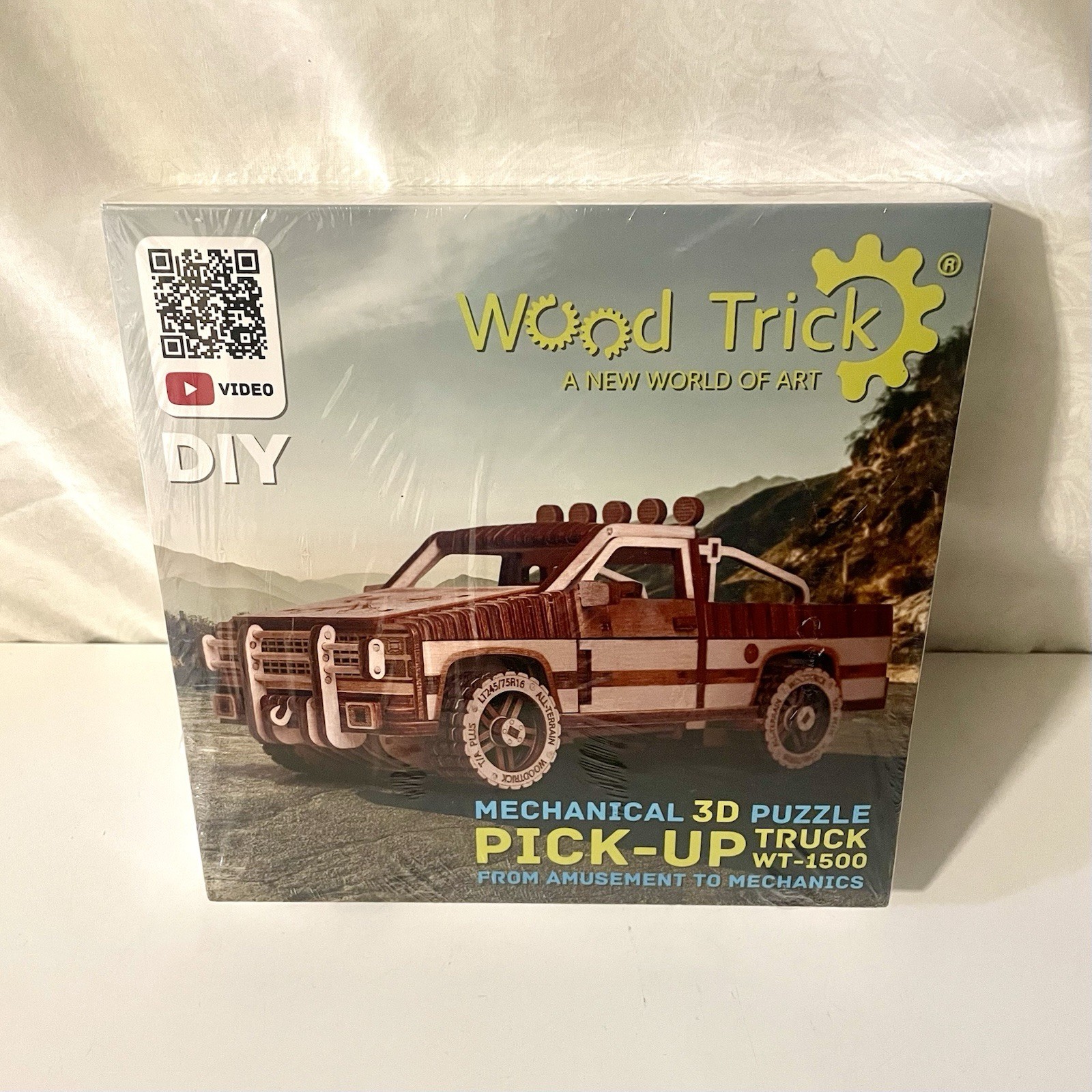 Wood Trick Pick-Up Truck WT-1500 Model Kit Fun DIY Mechanical Puzzle 278 Pieces