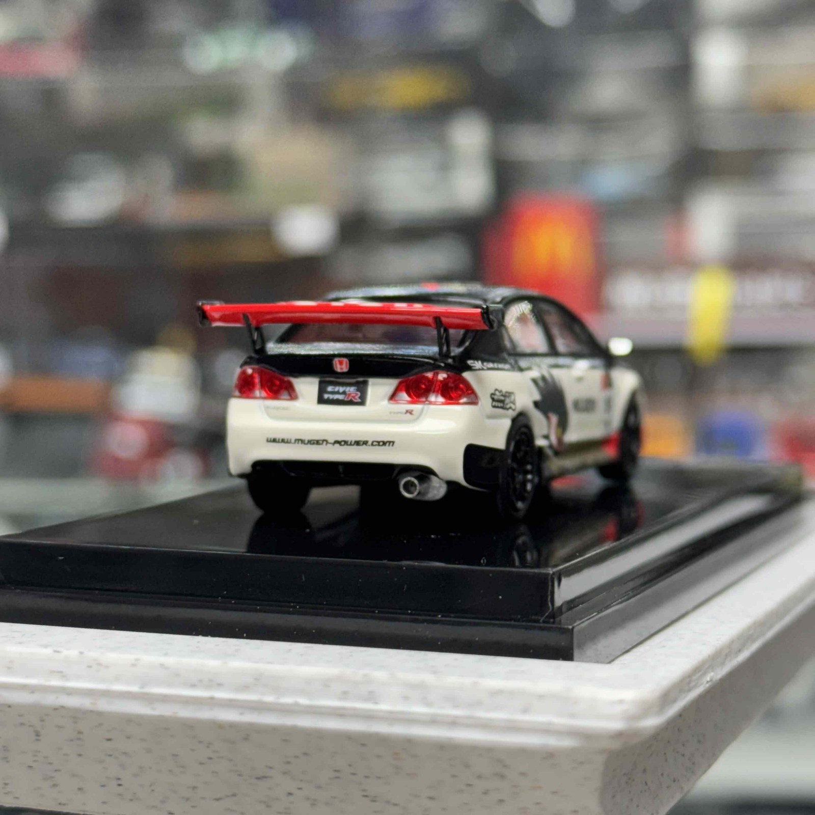 1:64 Civic Type R FD2 Mugen Diecast Open Hood Model Car Collectible Gift