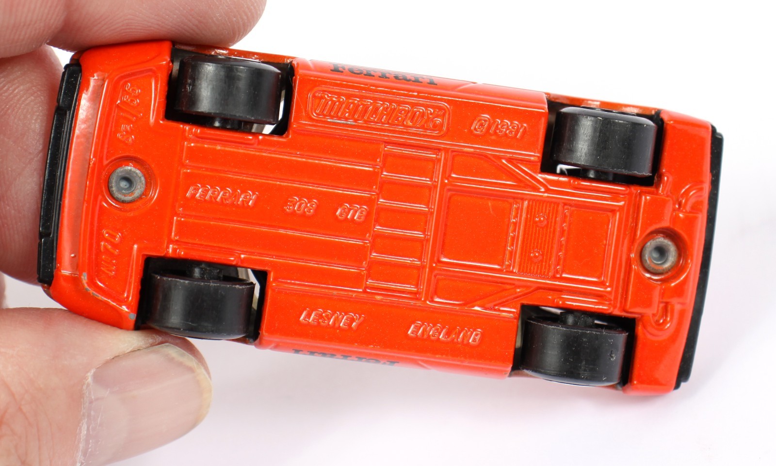 Lesney Matchbox Ferrari 308 GTB No. 70 1981 Red Made In United Kingdom 1:55