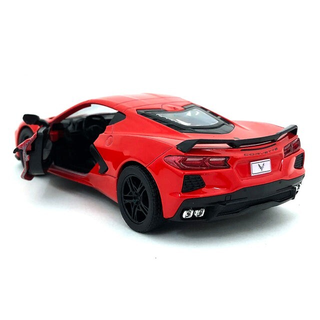 5432) Kinsmart 1:36 scale -5″ . 2021 Corvette C8 – Diecast Toy Car. Red color