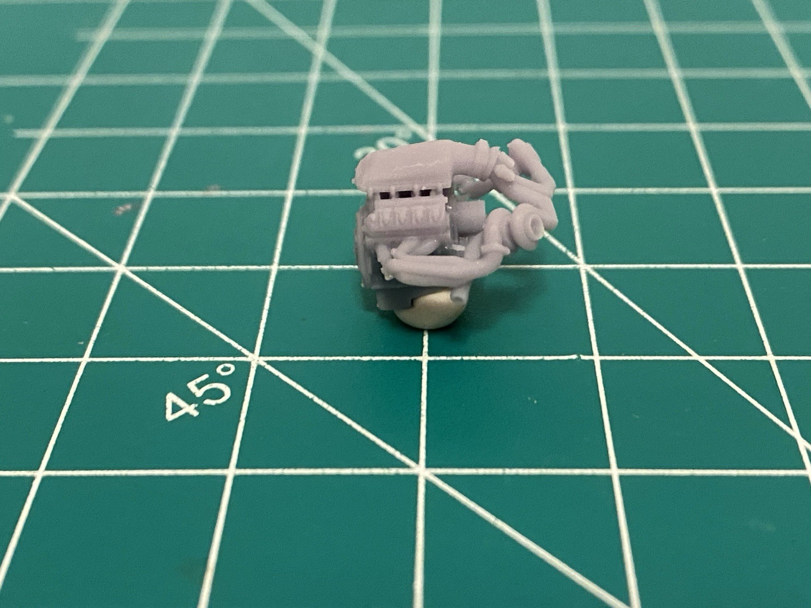1/64 V8 Twin Turbo LS Engine 3D Resin Printed For Hotwheels Customs Muscle Cars