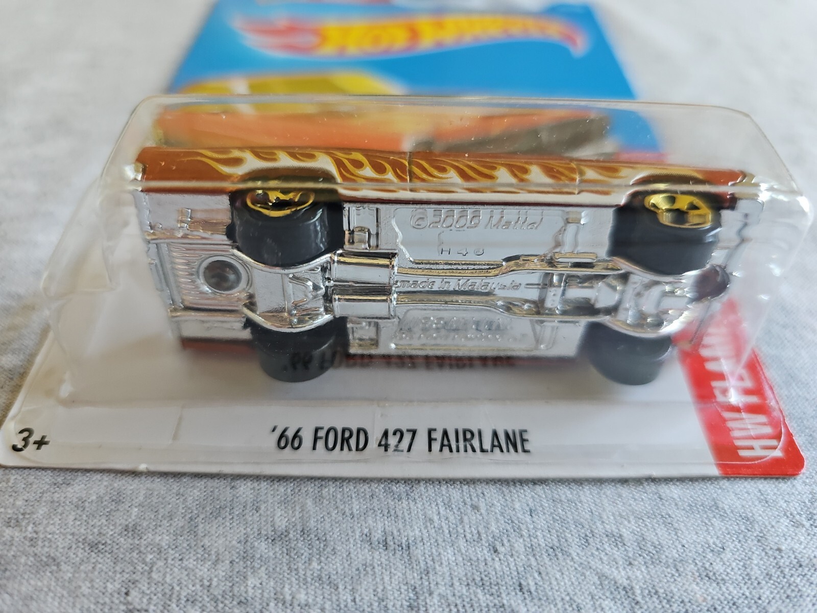 2016 Hot Wheels 66 FORD 427 FAIRLANE Orange 95/250 GREAT CARD Flames KMART COLOR