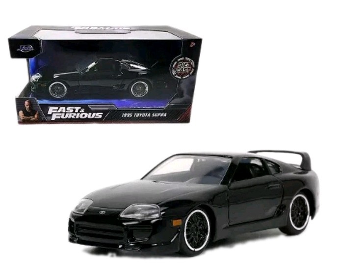 Jada 1:32 Fast & Furious 1995 Toyota Supra Black Diecast Model Car 33381 New