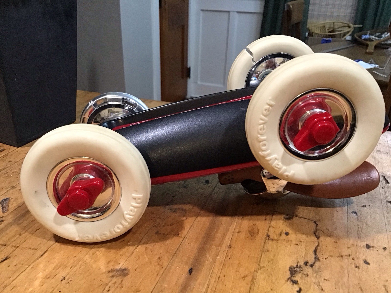 Playforever Rufus Patrick Toy Car Red Dog Racer Vintage Style #3 Push Toy
