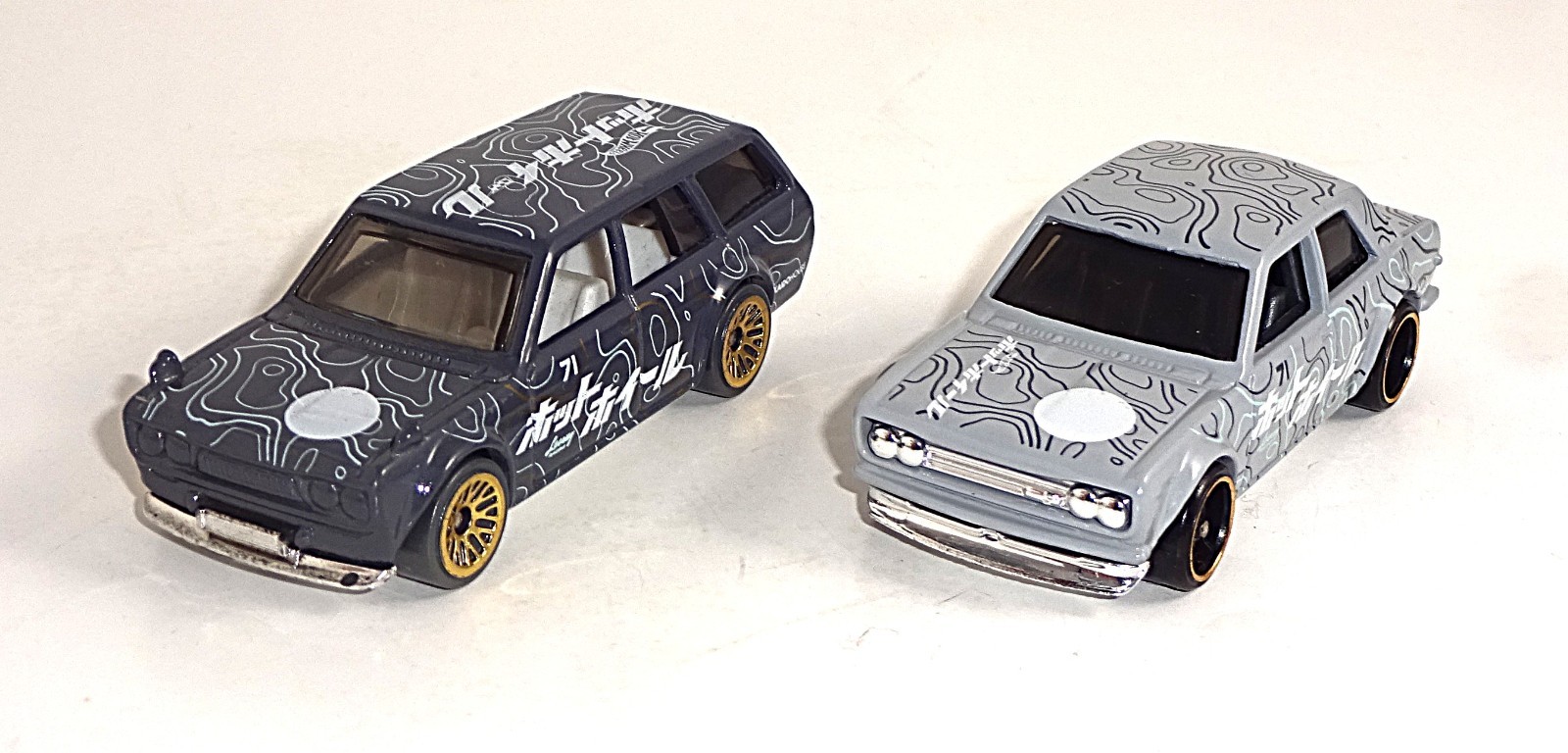 Hot Wheels Lot Of 2 Loose Cars Datsun Bluebird 510 & Datsun Bluebird 510 Wagon