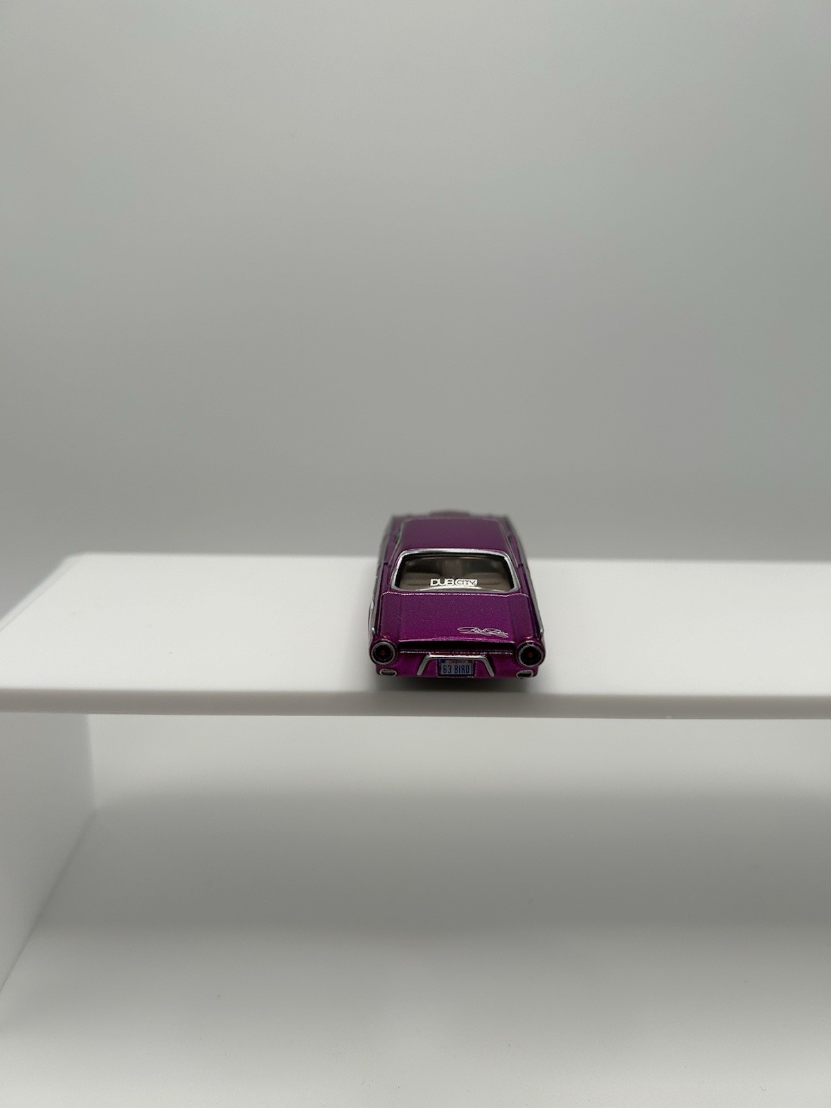 Jada Dub City 1/64 1963 Ford Thunderbird, Pinkish W/flames Rick Dore Signed. 06