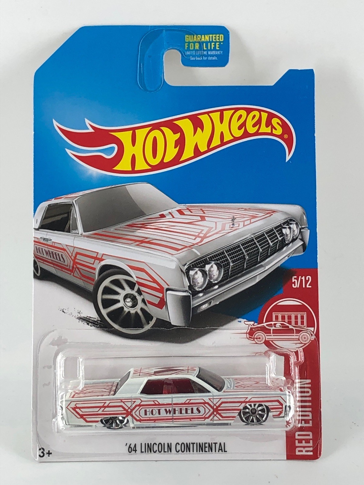 Hot Wheels ’64 Lincoln Continental White 2017 Red Edition 5/12