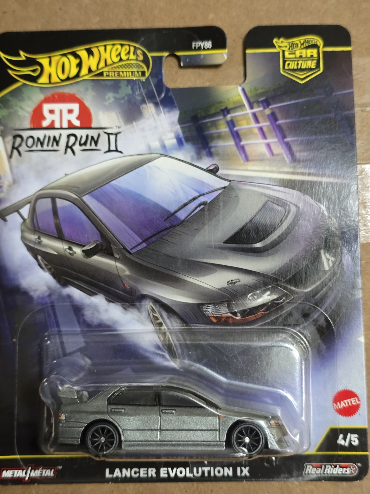 HOT WHEELS PREMIUM RONIN RUN II LANCER EVOLUTION, 1998 Toyota With Real Riders