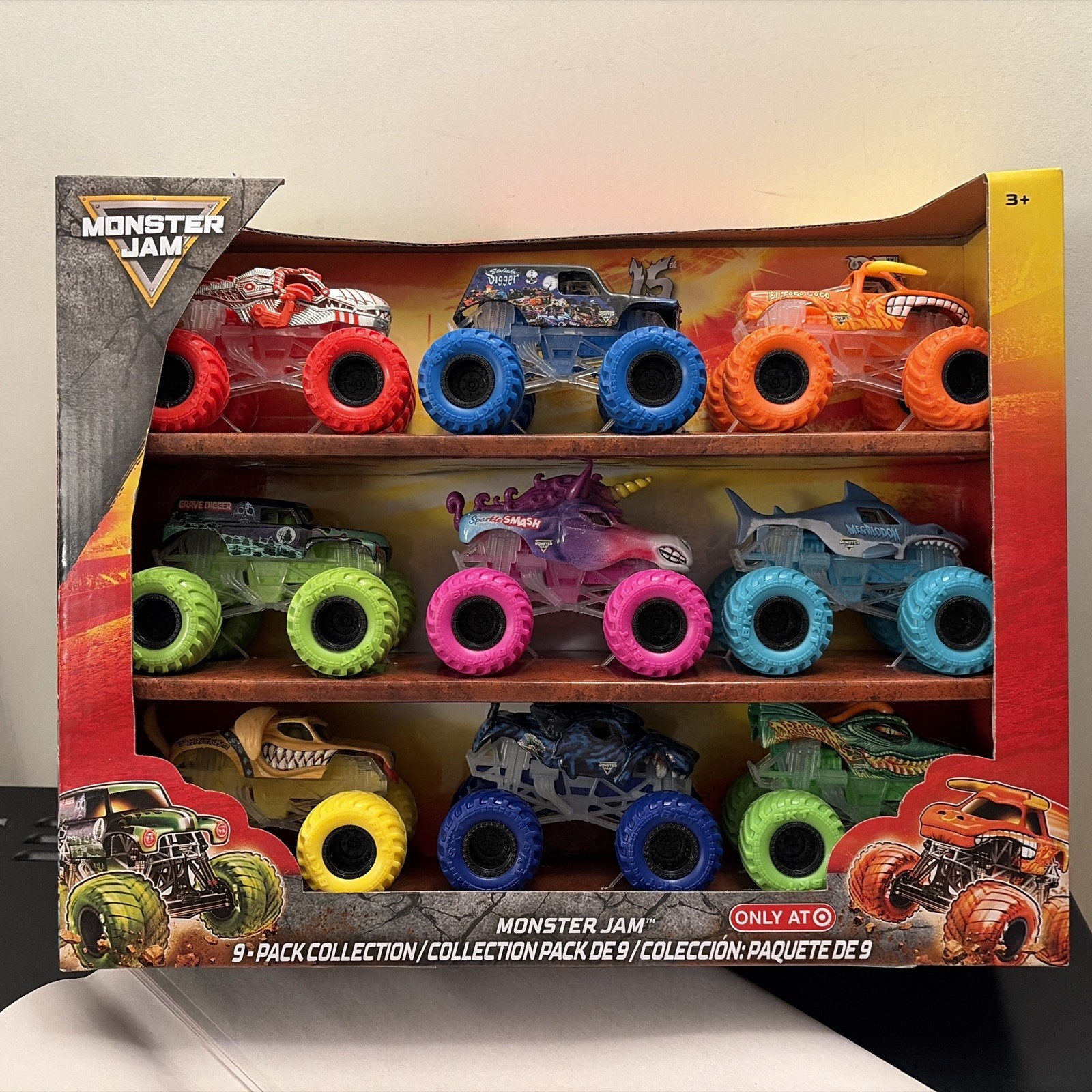monster jam 1:64 9 Pack Collection 25th Anniversary Available only At Target