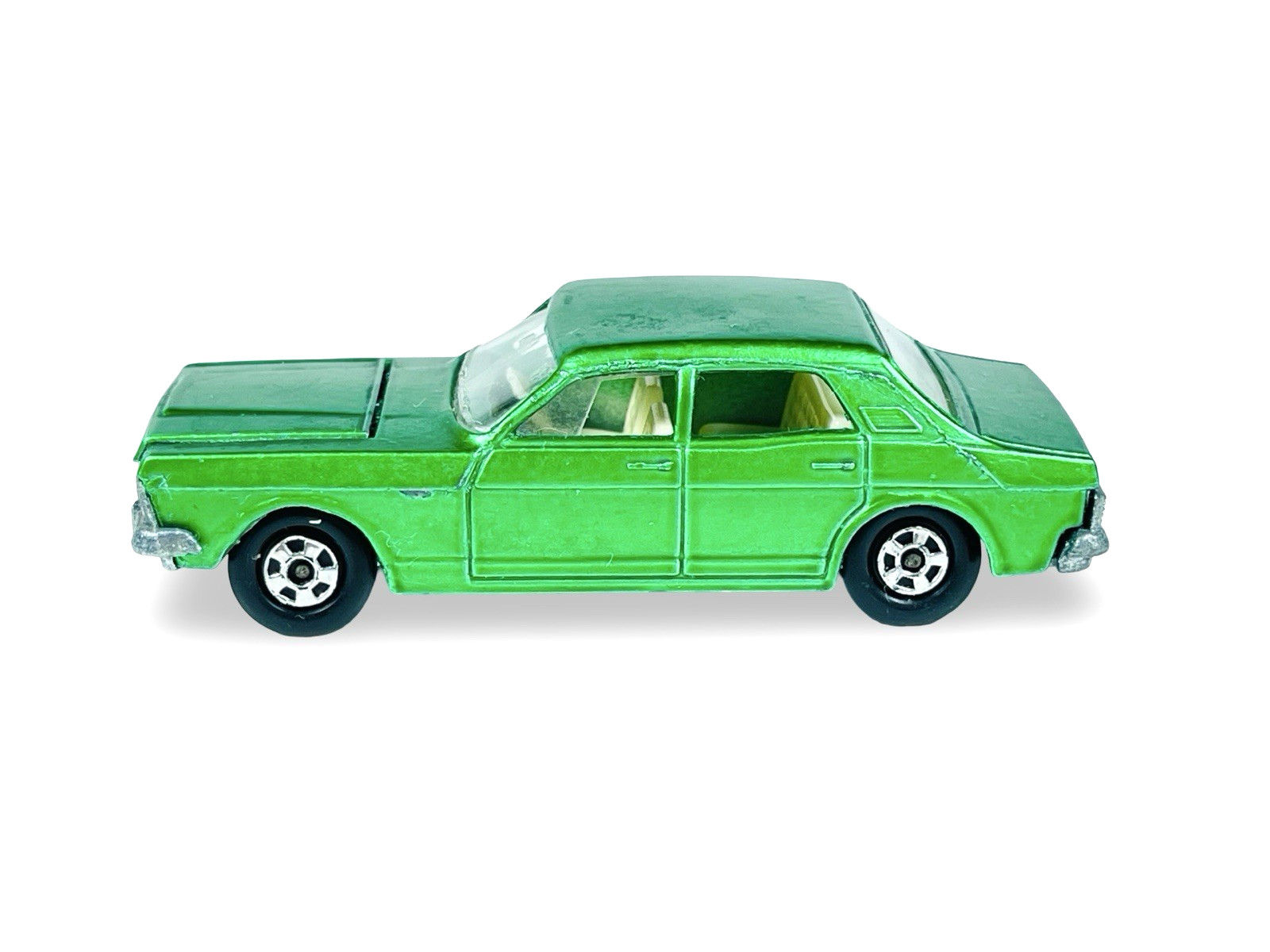 Matchbox Lesney Superfast MB53 Green Ford Zodiac w/Original MB F2 Script Box