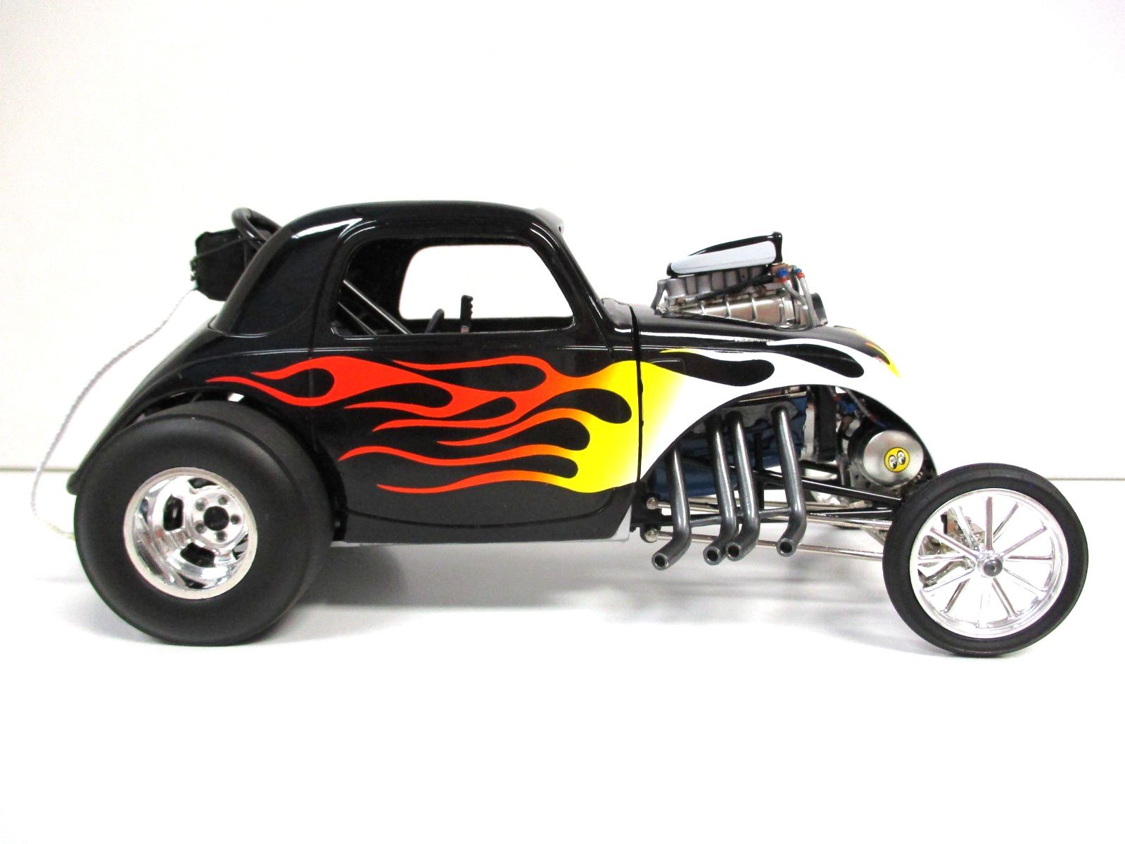 ACME – FIAT ALTERED DRAGSTER / DRAG CAR (BLACK / FLAMES) – 1/18 DIECAST