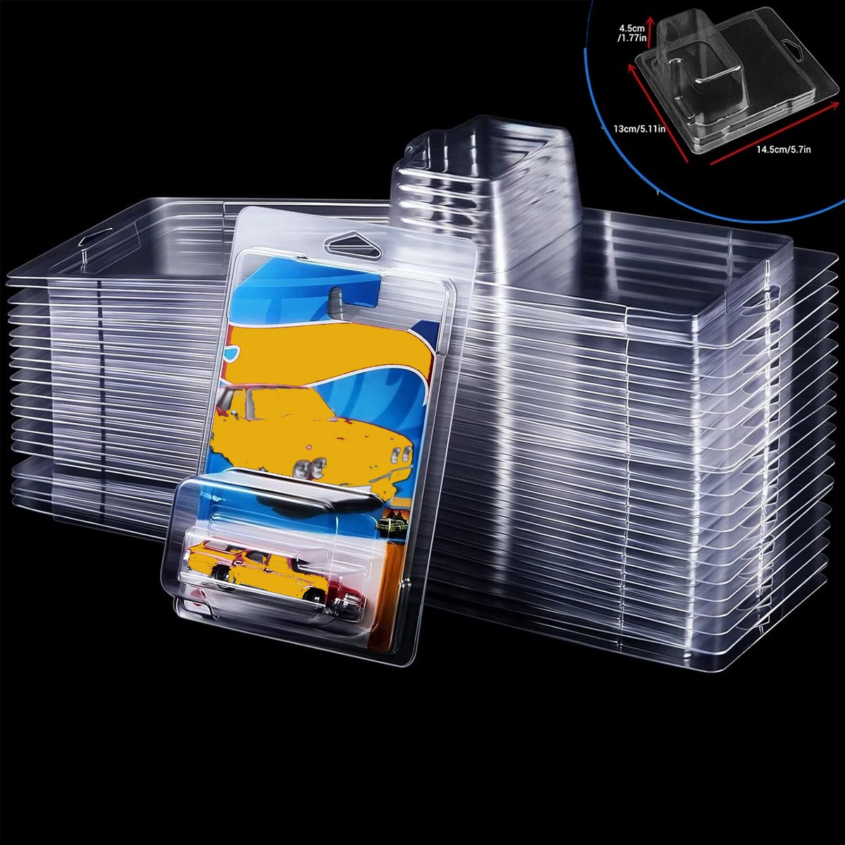 Lot Clear Protector Case Plastic Display For Hot Wheels & Matchbox Basic Cars US