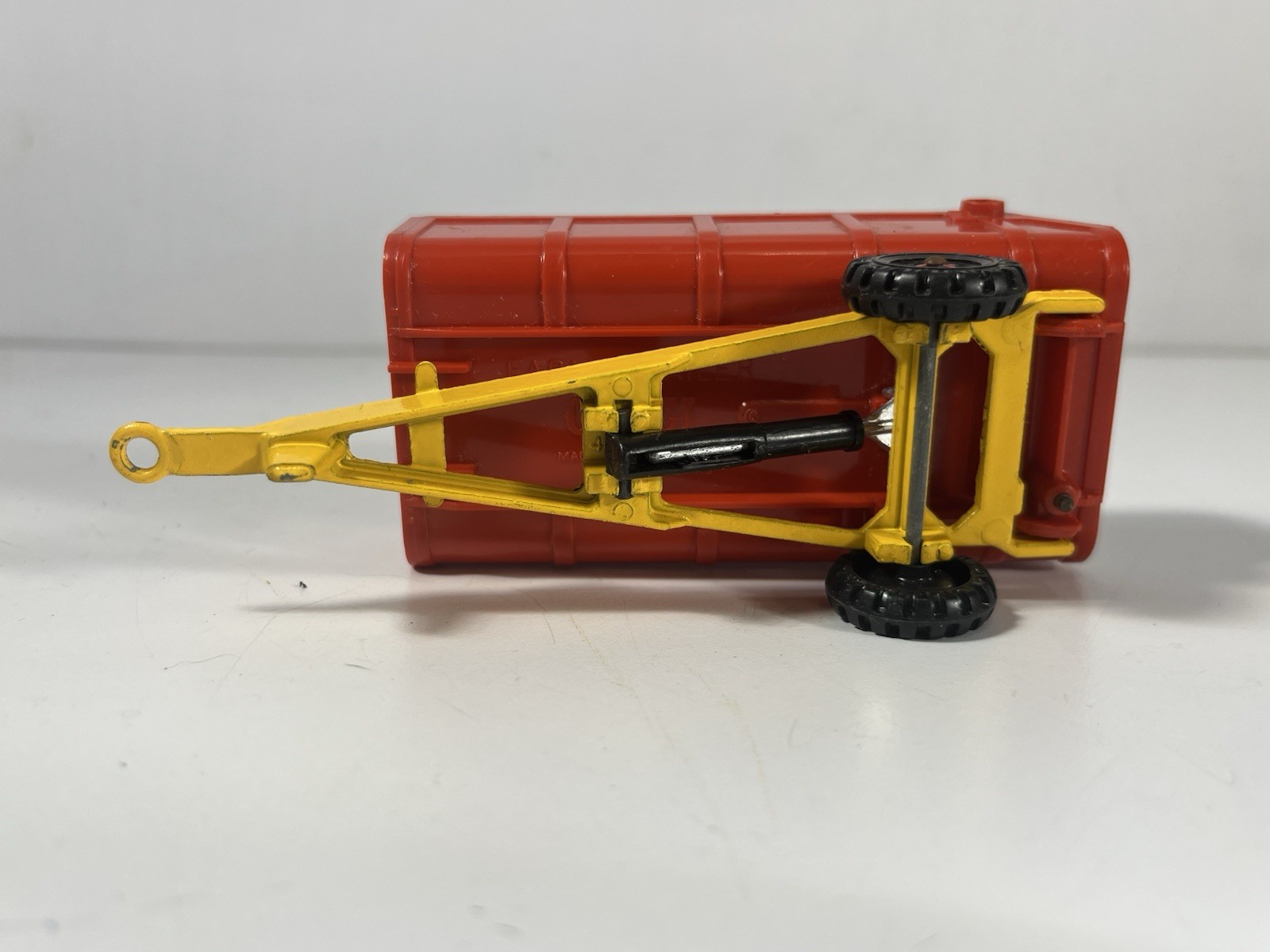 Corgi Farm Trailer Die Cast/Plastic No 56 Working, Red And Yellow Rare 1/43