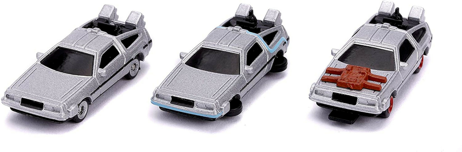 NEW Jada 31583 Back to the Future 3-Pack TIME MACHINE Nano Vehicle hollywood