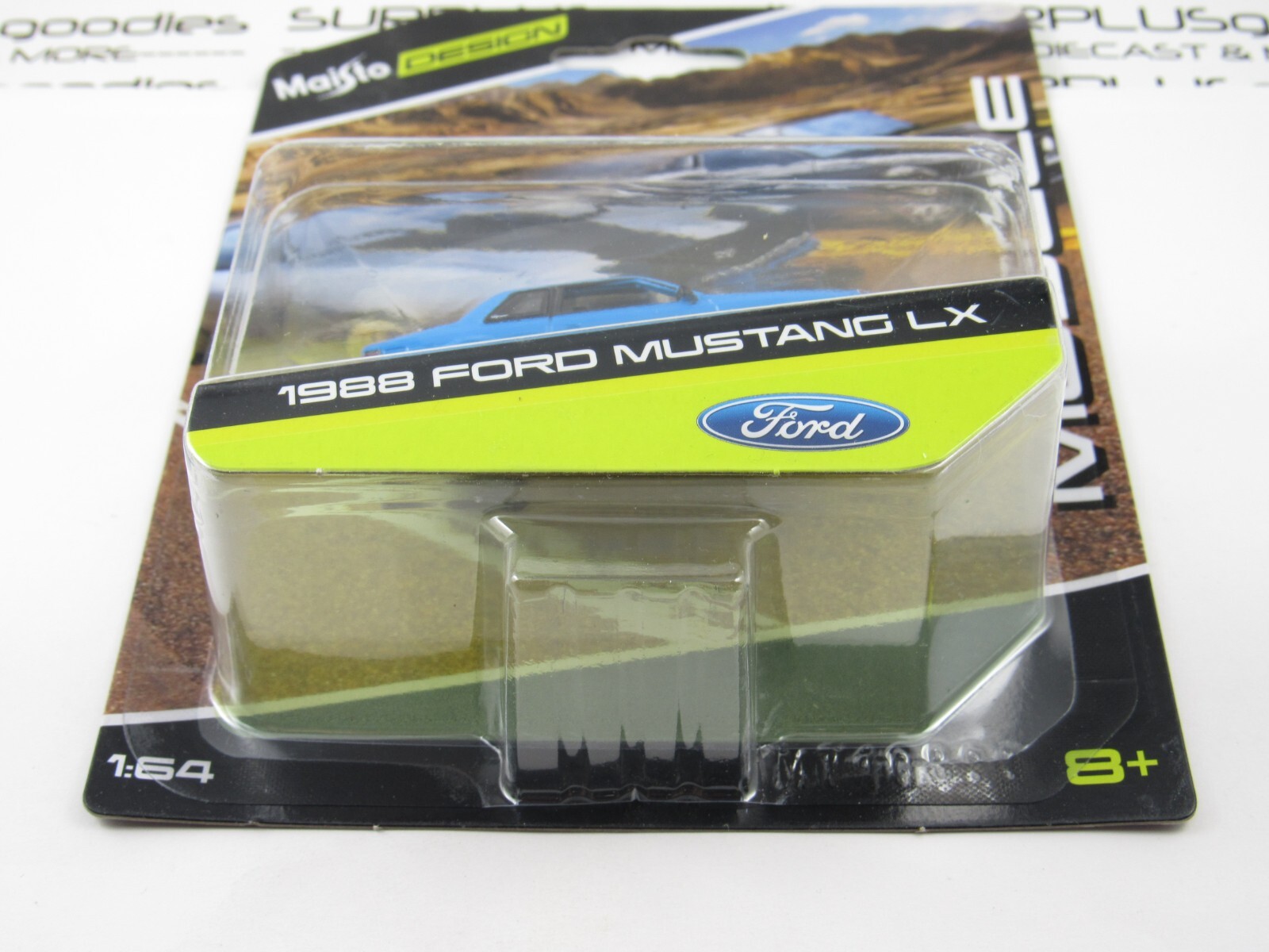 2022 Maisto Design Muscle 1:64 Light Blue 1988 FORD MUSTANG LX Foxbody Coupe