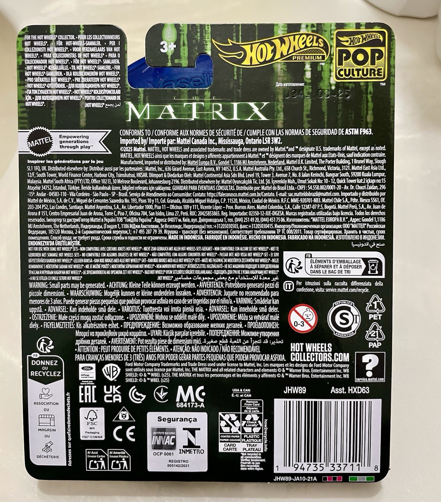 Hot Wheels 2025 Premium Pop Culture The Matrix ’64 Lincoln Continental Black