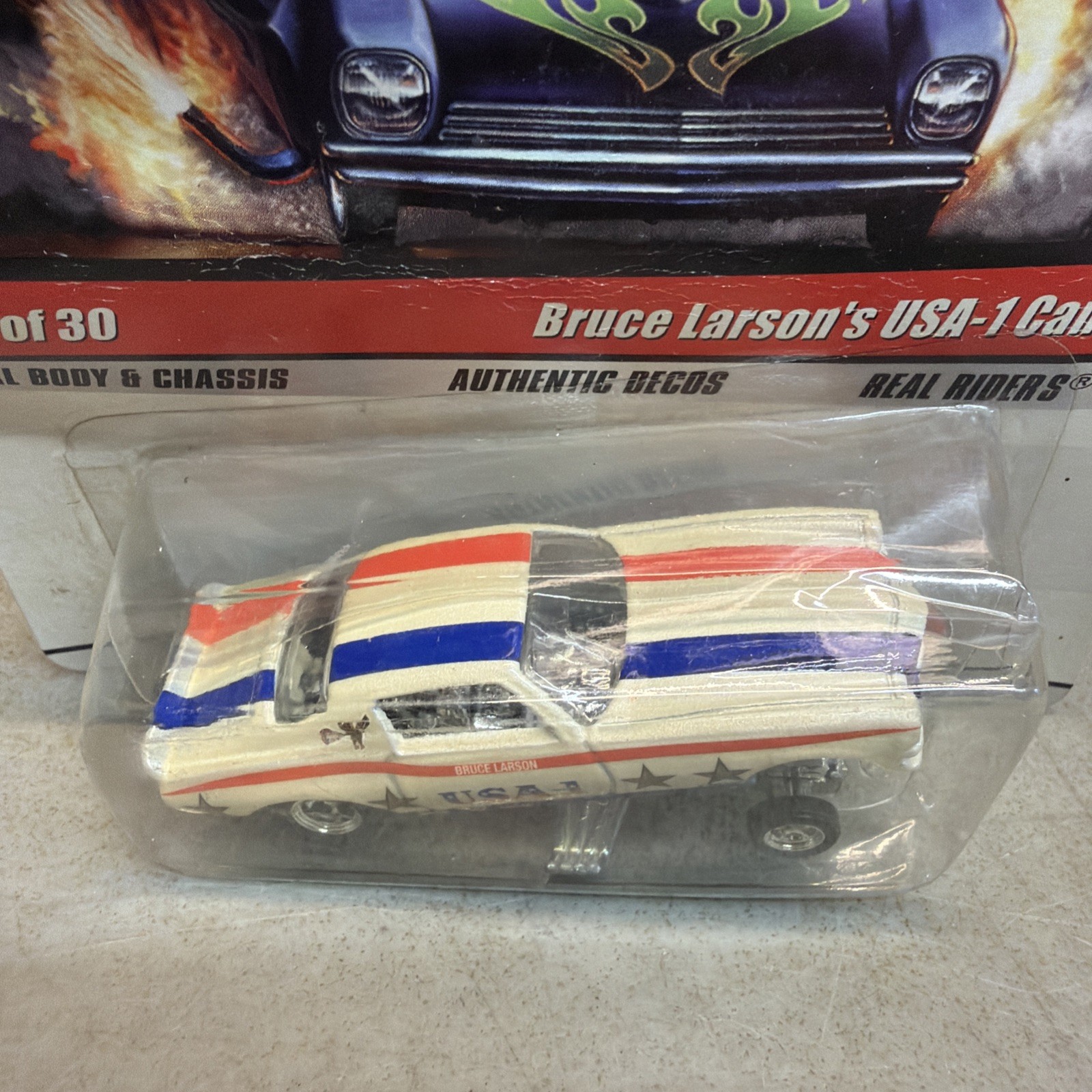 HOT WHEELS – DRAG STRIP DEMONS BRUCE LARSON USA-1 CHEVROLET CAMARO FUNNY CAR