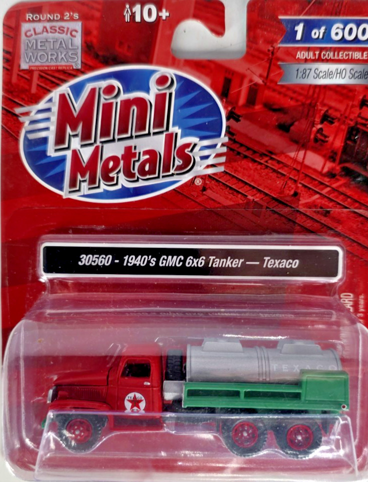 CMW Mini Metals HO 1940s GMC 6×6 Tanker Texaco #30560 1 of 600 NOS